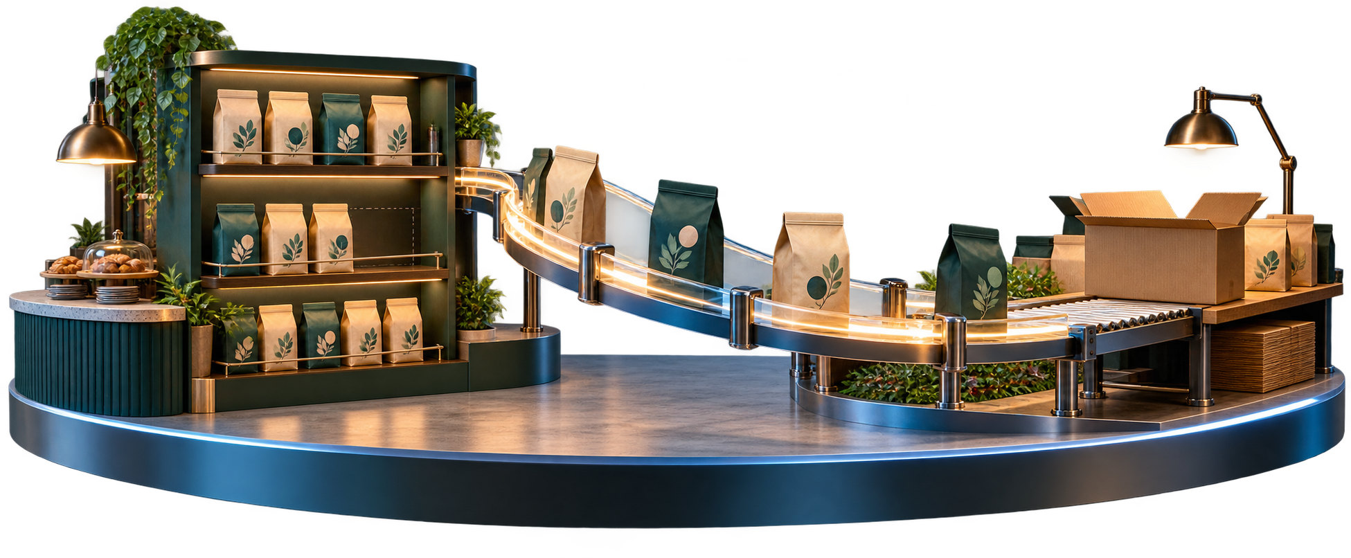 A three-dimensional wholesale world connecting retailer purchasing, earned Flex, slow inventory, and the next order